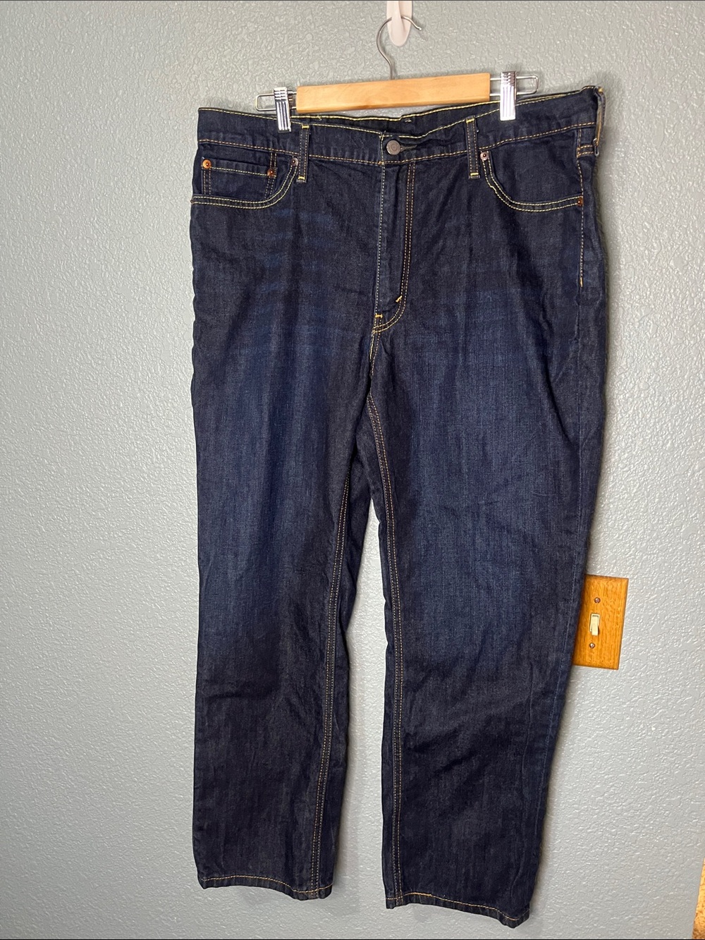 Levi's 541 Men's Jeans Blue 38x30 Dark Wash Denim 5-Pocket Cotton Blend